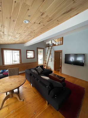 TV connectée, cheminée, jeux vidéo