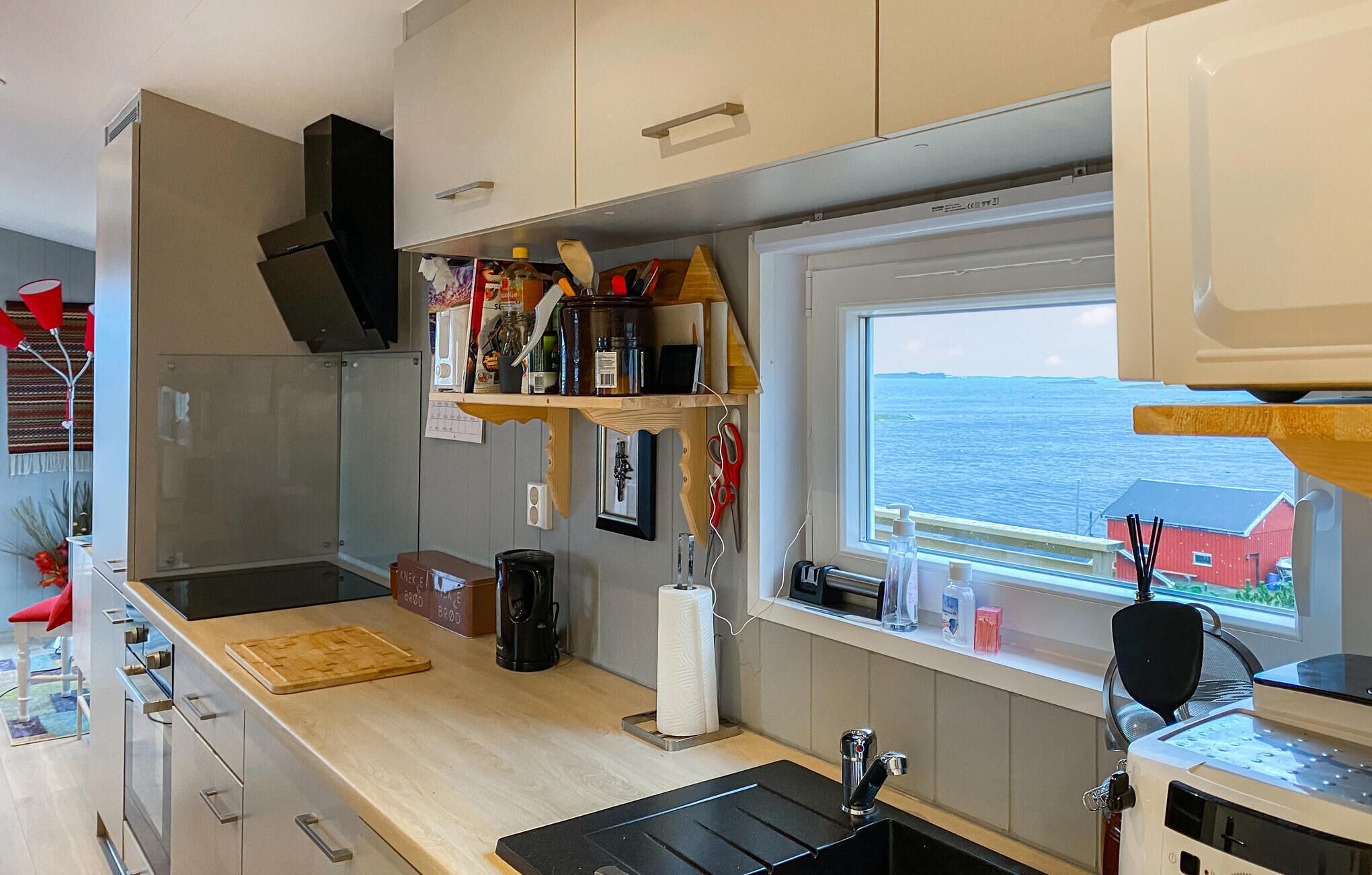 Kjøleskap, oppvaskmaskin og kaffetrakter/tekoker