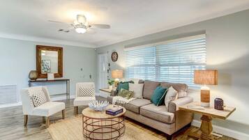 Smart TV, DVD player, books