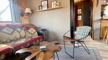 TV, DVD player, books