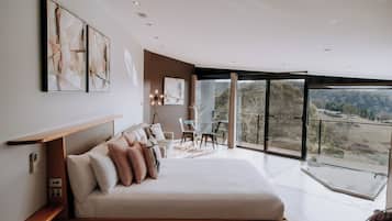 Suite estudio Premier, balcón, vista al río | 1 habitación, edredón y ropa de cama
