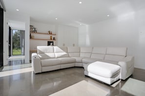 TV, fireplace, stereo