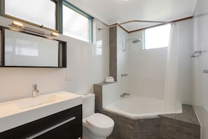 Combined shower/bathtub