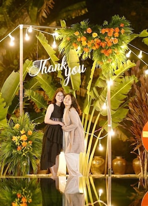 Outdoor wedding area