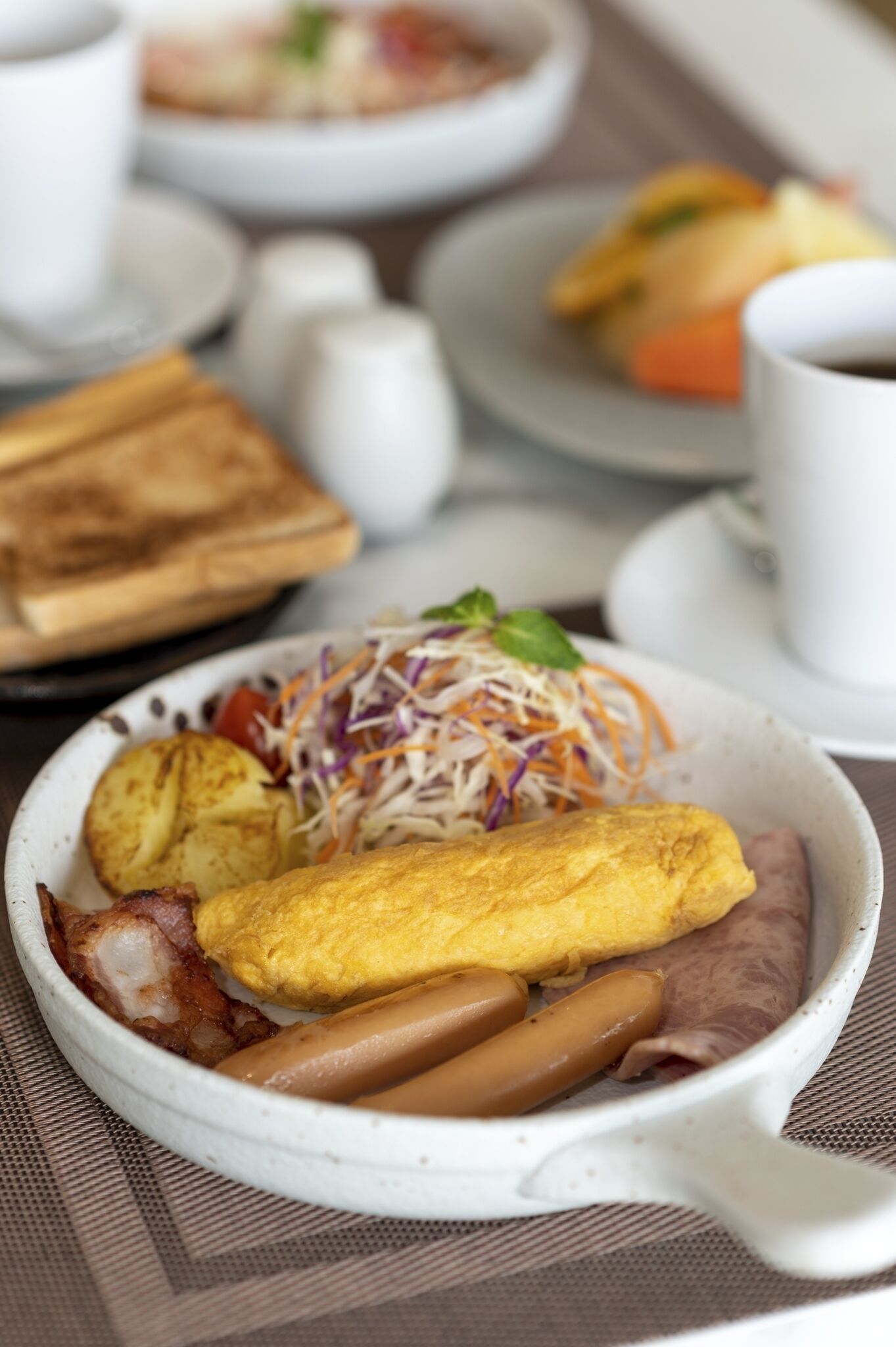 뷔페 아침 식사