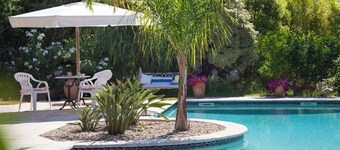 Modern villa with swimming pool and private garden,