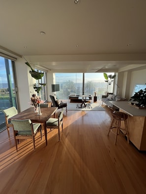 Living area - Retro Chic Beachfront Penthouse in Port Melbourne (Port Melbourne)