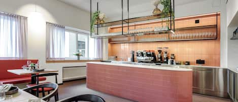 Breakfast, lunch, dinner served; vegan cuisine, alfresco dining