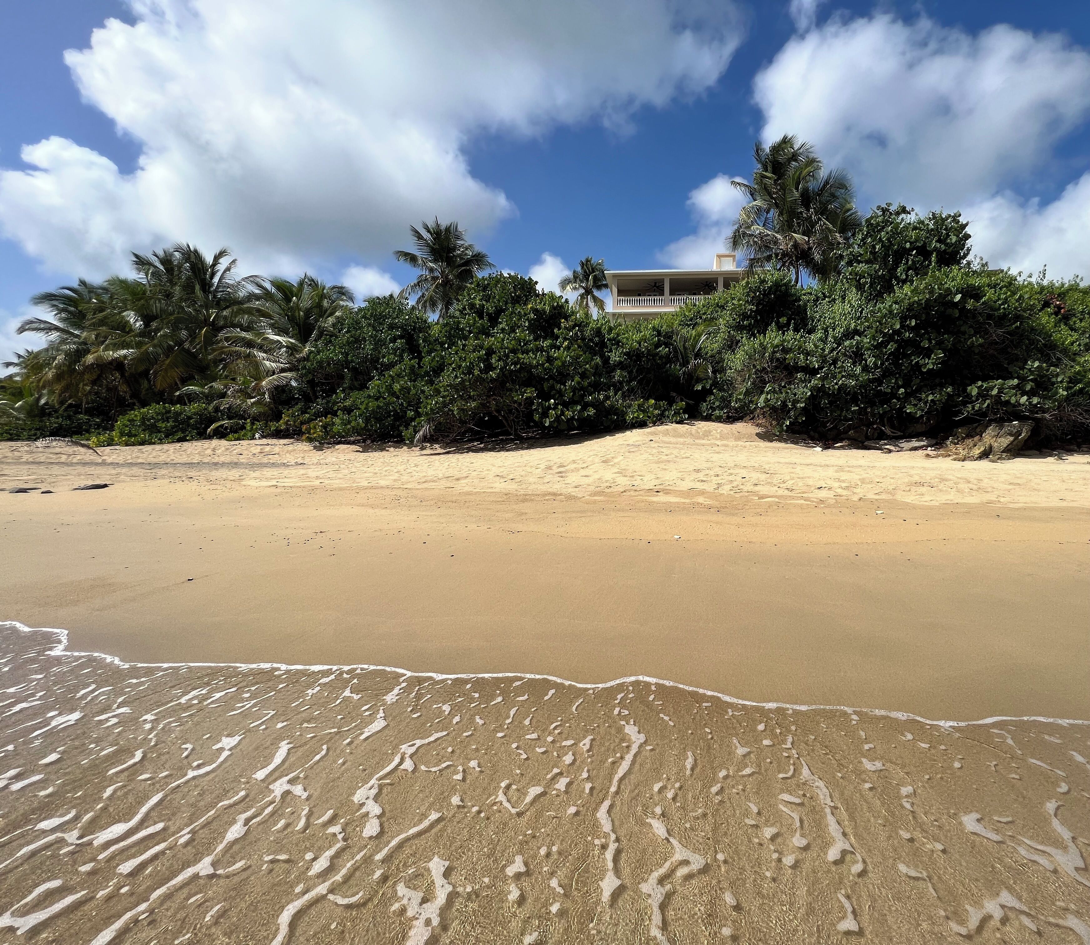 On the beach, sun loungers, beach towels