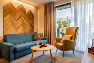 Standard Apartment | Living area | 50-cm TV with satellite channels, heated floors