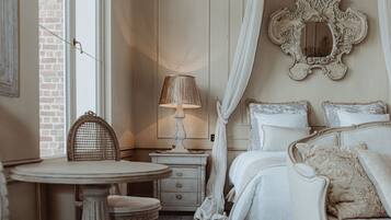 Luxe kamer, 1 kingsize bed | Lakens van Egyptisch katoen, luxe beddengoed, donsdekens