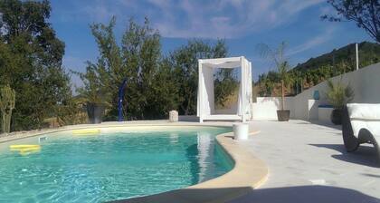 Beautiful hillside holiday rental with sea views and pool