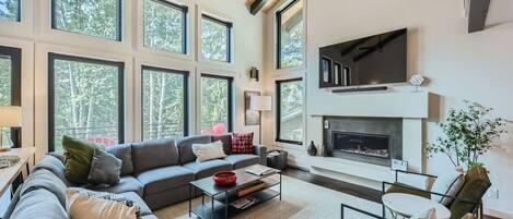 Smart TV, fireplace, offices