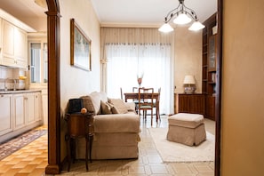 TV, fireplace, books - QUINTO PIANO, penthouse with panoramic terrace (Roma)