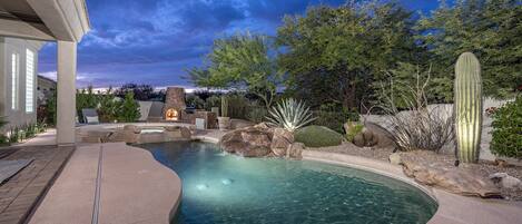 Outdoor pool, a heated pool