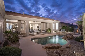 Outdoor pool, a heated pool - Upscale North Scottsdale Getaway with Heated Pool, Spa, Golf & Hiking (Scottsdale)
