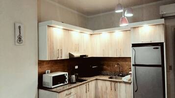 Microwave, oven, electric kettle