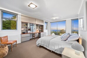 4 bedrooms, desk, iron/ironing board, travel cot