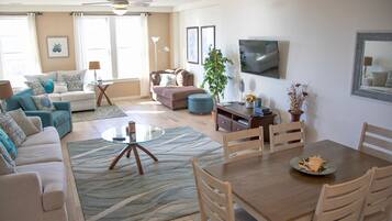 Smart TV, DVD player, books