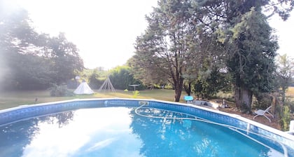 Great family-friendly Farmhouse with pool on large site. Peaceful rural region.