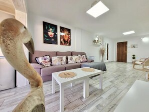 Living area - CristianPlaya Penthouse Spacious center of Christians (Los Cristianos)