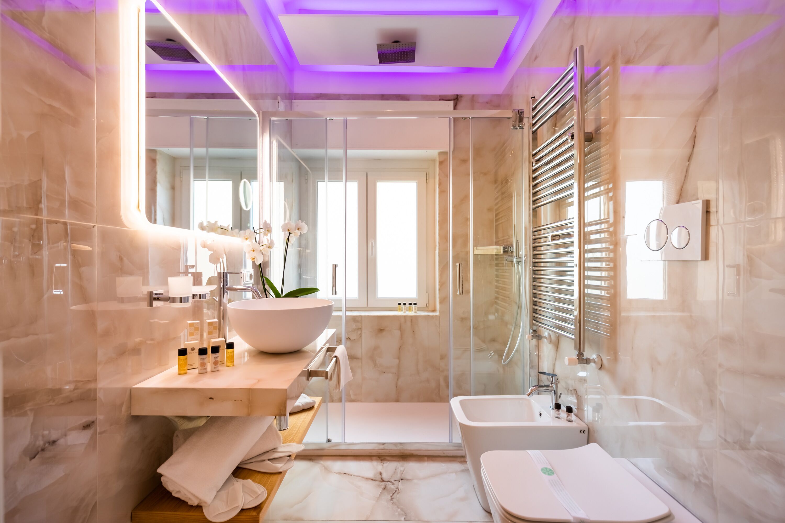 Habitación de lujo | Baño | Albornoces y toallas