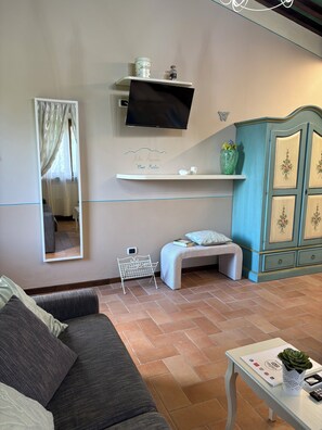 TV, books - NATURE - cottage with garden, shared pool, private veranda (Gallicano)