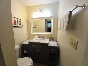 Towels, soap, toilet paper