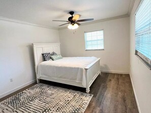 2 bedrooms, iron/ironing board, travel crib, free WiFi