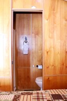 Shower, towels, soap, shampoo