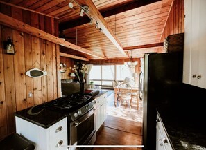 View of lake from kitchen - Beachfront Cottage on Little Traverse Lake (Cedar)