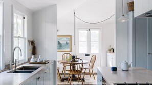 Fridge, microwave, dishwasher, coffee/tea maker
