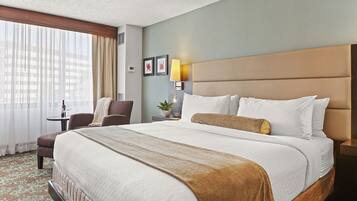 Premium bedding, down comforters, in-room safe, desk