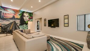 Studio (4 Bedrooms) | Living area | Ping pong - Luxe 4 Bdrm W/pool and Spa on Golf Course Lot! (Fountain Hills)