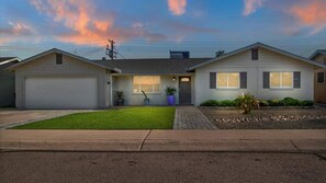 Front of property – evening/night