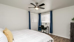 2 bedrooms, bed sheets