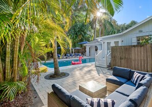 Outdoor pool, a heated pool