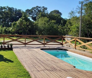 Piscina externa, piscina aquecida