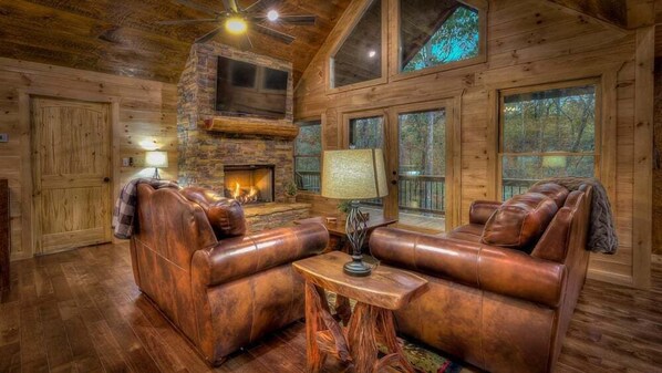 Télévision, cheminée