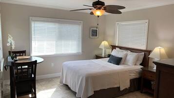 1 bedroom, desk, iron/ironing board, travel cot