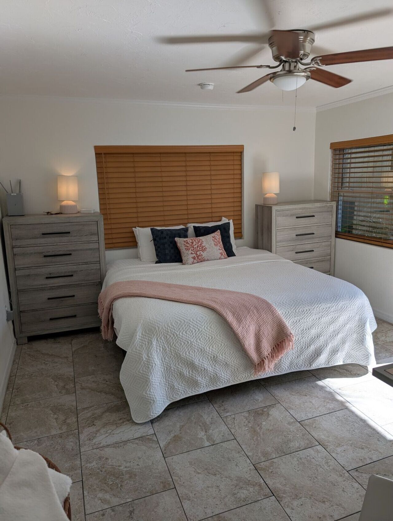 1 bedroom, desk, iron/ironing board, travel crib