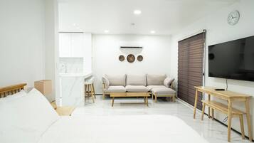 Suíte estúdio premium | 1 quarto, individualmente mobiliados, escrivaninha