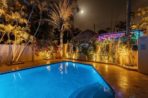Outdoor pool, a heated pool