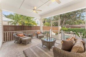 Terrace/patio - Sleeps 16, Private Pool, 2 Min. Walk to Village! (St. Simons Island)
