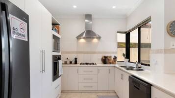 Microwave, dishwasher, high chair