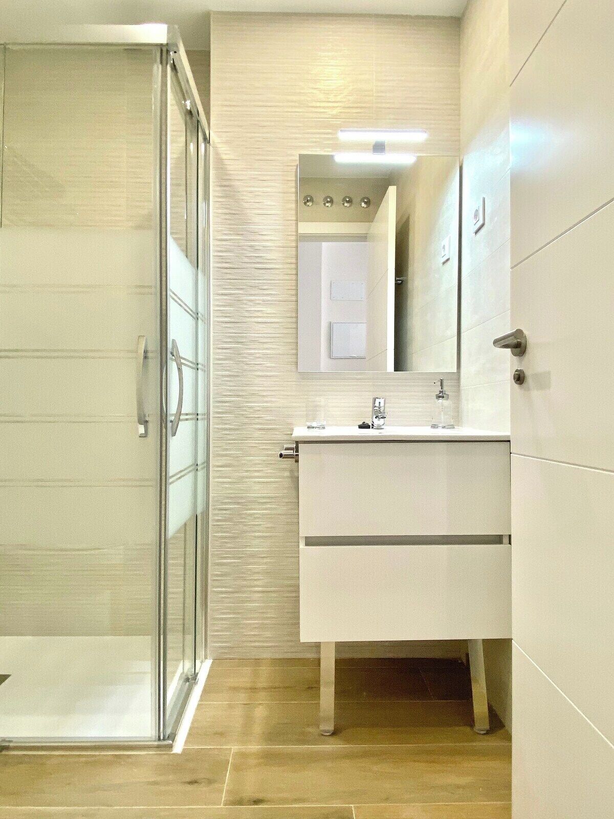 Shower, hair dryer