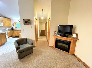 Fireplace - Red Pines - Elk Lake Condo #2 (Phillips)