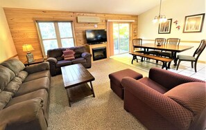 Fireplace - Red Pines - Elk Lake Condo #4 | 2 Bed, 1 Bath (Phillips)