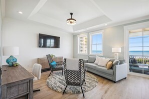 TV, fireplace, video games, table football