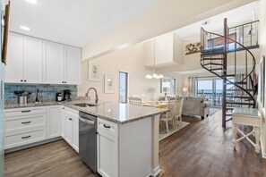 Fridge, microwave, oven, stovetop - Ocean Front at the Anchorage 314 - 3 Bed/2 Bath (Myrtle Beach)